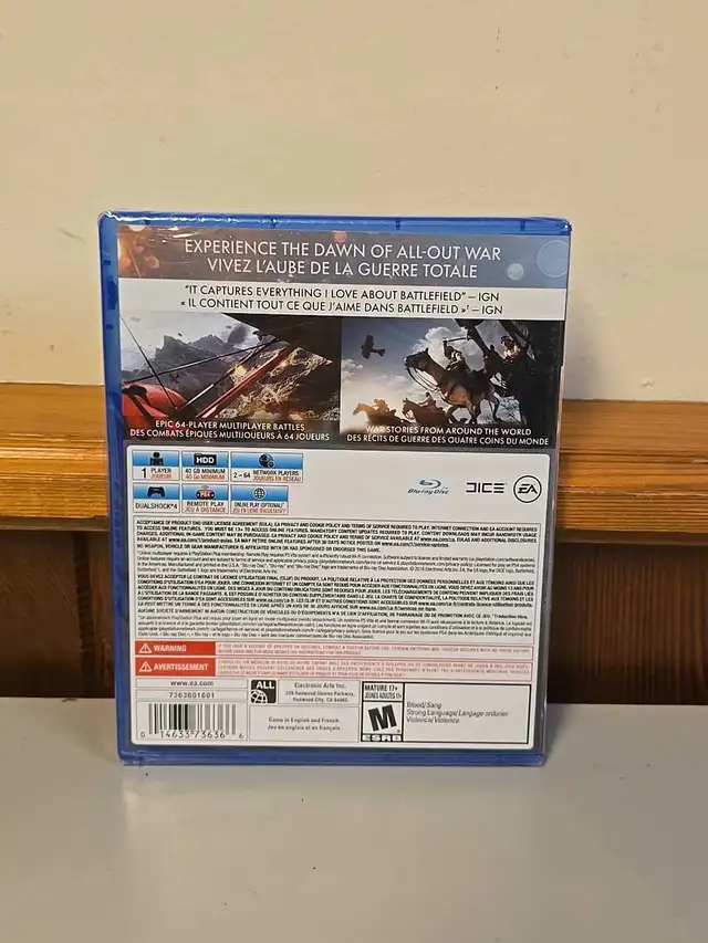 Battlefield 1 (Playstation 4, PS4 2016) Brand New Sealed! in Sony Playstation 4 in St. Catharines - Image 3