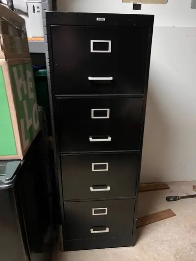 metal filing cabinet - 4 drawer with hanging folders , View more