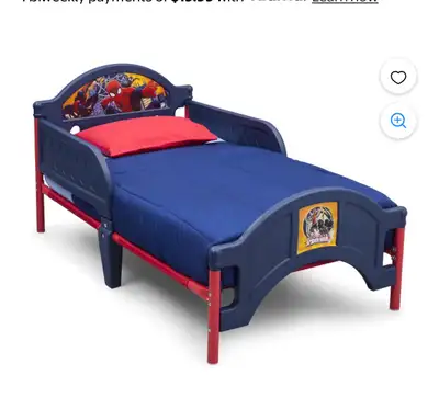 Crib Mattress bedframe, Good condition. Spider-Man