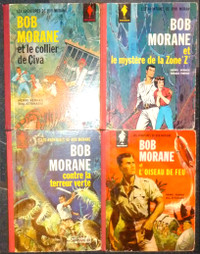 BOB MORANE * Lot de 4 bandes dessinées vintage Marabout toilé