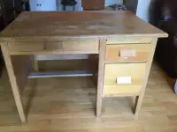 Vintage solid wood teacher’s desk