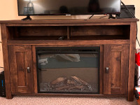 Fireplace tv stand
