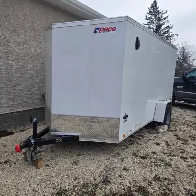 Great for small business, storage or moving! 2023 - Like New Pace V-nose trailer We purchased it new...