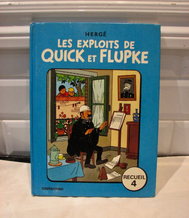 BD Les Exploits de Quick et Flupke N°4, Hergé, Casterman 1984 dans Bandes dessinées  à Longueuil/Rive Sud