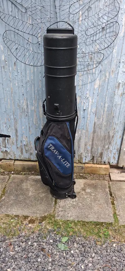 Sac pour batons golf noir et bleu avec capuchon rigide, View more