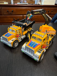 Vintage Hotwheels Toy construction trucks