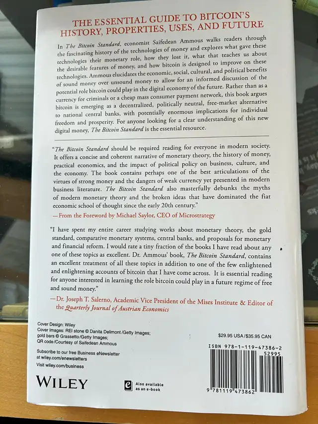 The Bitcoin Standard by Saifedean Ammous in Other in Mississauga / Peel Region - Image 3