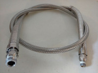 Custom all SS flex hose dryer connection approx. 6 ft. long