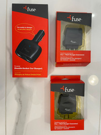 Brand New Fuse Double Socket Car Charger 