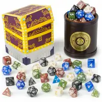 Cup of Plenty 5 Sets of 7 Polyhedral Role Playing Gaming Dice 