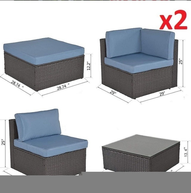 5Pc. Wicker Patio furniture set /New Patio & Garden Furniture