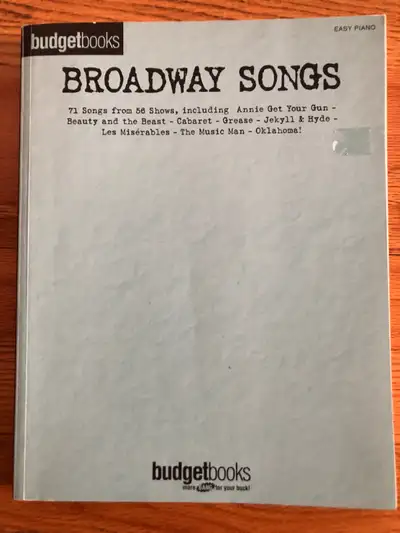 PARTITION DE MUSIQUE ** BROADWAY SONGS ** POUR PIANO, View more