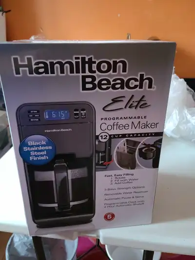 12 cup coffee maker for the coffee lovers. Programmable so you wake up to smell of fresh brew every...