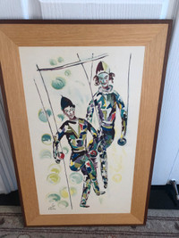 Clowns Print by Miriam Laufer + Vast Art Collection Sale