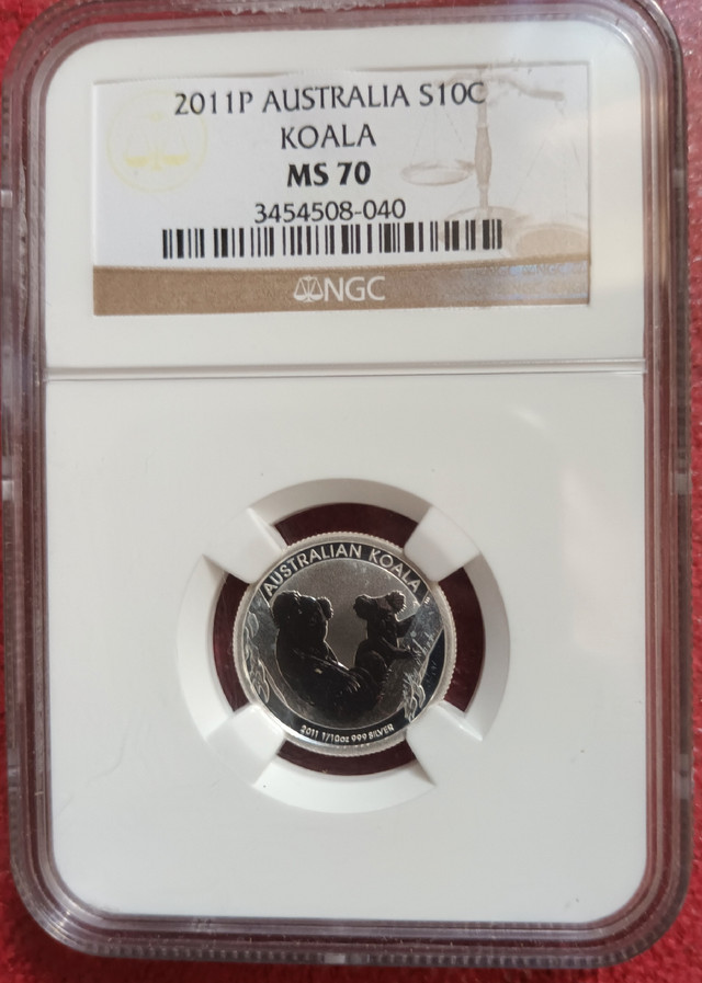 2011p Australia Koala S10C MS 70 (perfect)  in Arts & Collectibles in St. Catharines