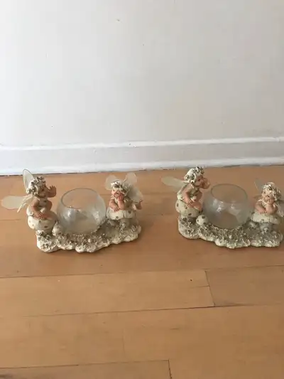 2 Angel Statue Candle Holder - 2 Portes Bougies, View more