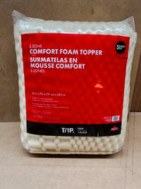 Comfort Foam Mattress Topper - Size Twin