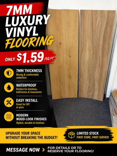7mm luxury vinyl flooring $1.59, View more