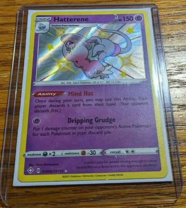 Pokemon Shining Fates Shiny Vault Hatterene SV056/SV122 - NM/MT.