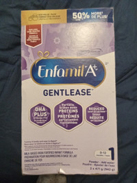Enfamil A+ Gentlease 942g box infant powder formula $40 obo