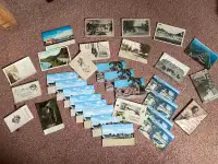 33 Old Post Card Lot: used and unused & other paper goods - flo