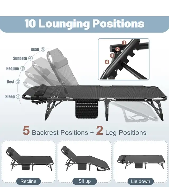Brand New Folding Lounge Chairs – Perfect for Outdoor Relaxation in Patio & Garden Furniture in Strathcona County - Image 3