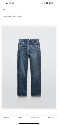 NEW Zara Ladies high waist straight jeans (size 6)