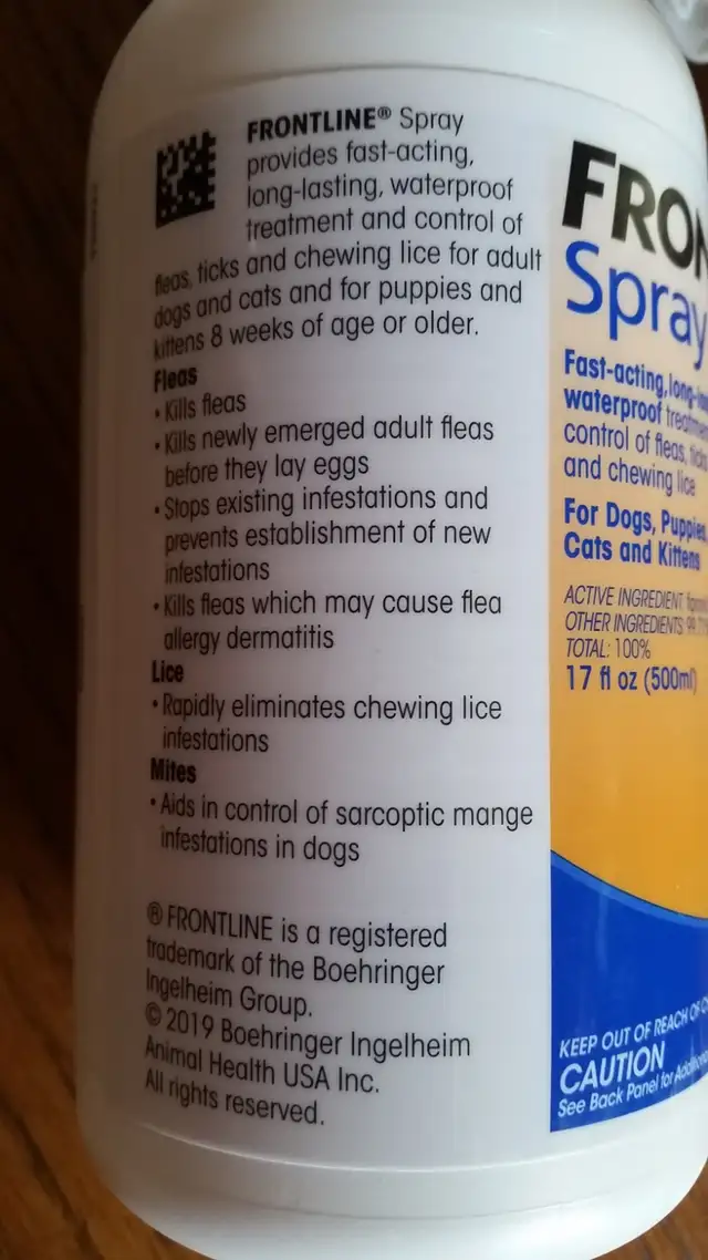 Frontline Spray for cats, dogs, kittens, puppies in Accessories in Accessories in Sarnia - Image 4