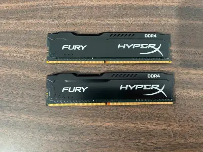 DDR4 8 go (2x4 go) 2400 mhz KINGSTON HYPER X, View more