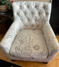 French Script Accent chair