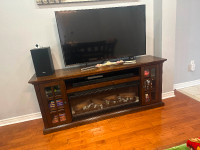 TV cabinet with electric fireplace