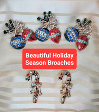 Beautiful Holiday Season Broaches, $8 each, in Orleans ON 