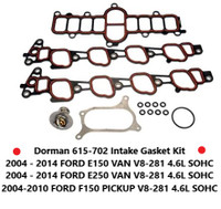 (NEW) Dorman 615-702 Intake Gasket Kit 2004-14 Ford V8 281 4.6L