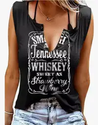 Black Tank Top Tennessee Whiskey Tshirt Womens
