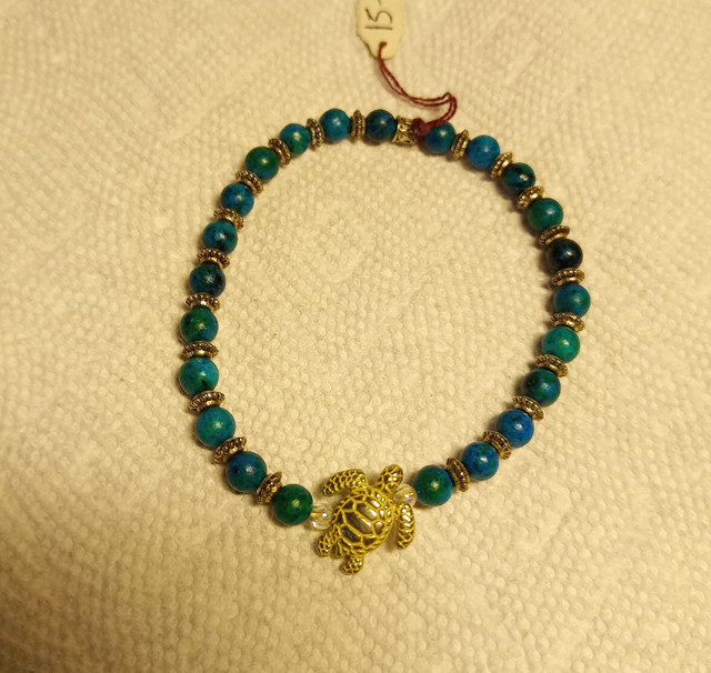 Semi-Precious Stone Bead Turtle Bracelets (sz S-L)*Handmade! in Jewellery & Watches in Mississauga / Peel Region - Image 3