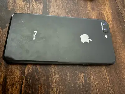 IPhone 8 Plus with case and charger, View more