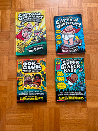 CAPTAIN UNDERPANTS ( 1 hardcover, 3 paperback) "NEW" All for $20