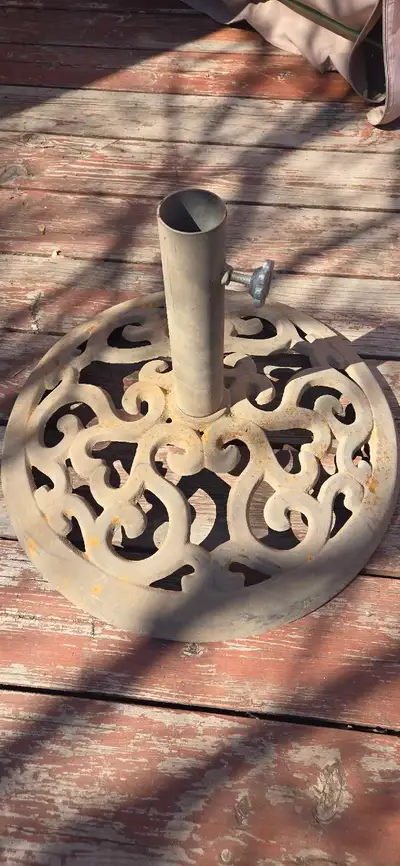 Cast iron patio umbrella stand, View more