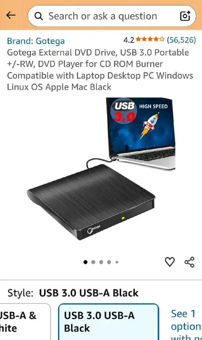 Gotega External DVD Drive, View more