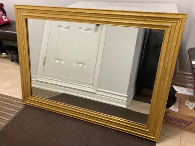 Antique Gold Framed Mirror - Measures 49" x 35", View more