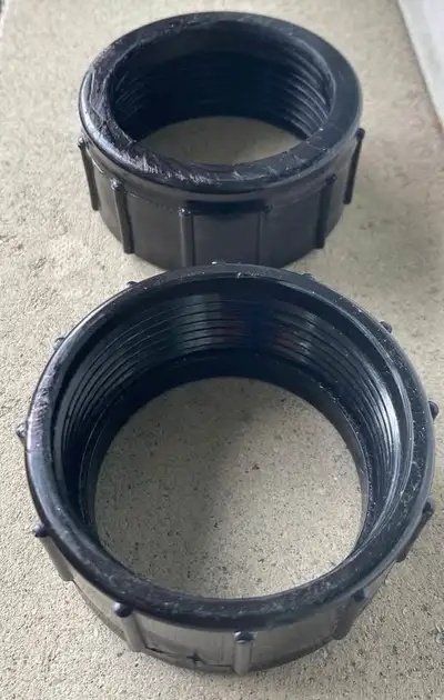 2 Union Nuts-Black 2 1/2” (2 3/4” outside)., View more