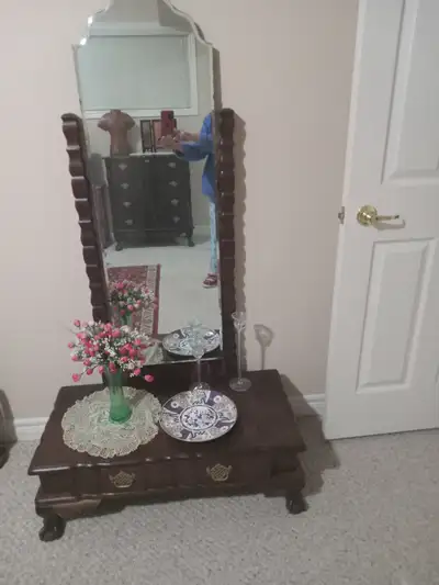DRESSER WITH LONG MIRROR- VINTAGE- IMBUIA SOLID WOOD, View more