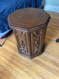 Antique wood side table 