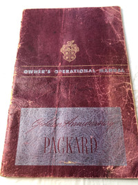 1925 PACKARD GOLDEN ANNIVERSARY OWNERS OPERATION MANUAL #M0821