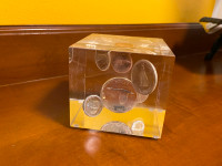 Lucite Cube Desktop Paperweight 1967 Centennial Canada Coins