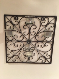 *** Square Steel 4 candle wall holder ***