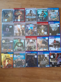 Used Assorted PS3 and PS4 games - $10 each  or LOT $200