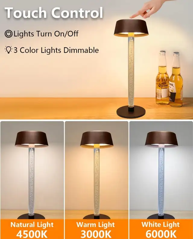 Modern Table Lamp with Touch Control in Indoor Lighting & Fans in Oshawa / Durham Region - Image 3