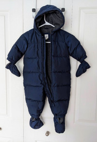 12-18 months down feather filled / Baby snowsuit / onesie jacket