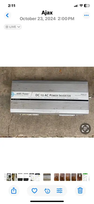 Selling an AIMS Power DC to AC converter, model PWR82500. This unit has served me well and is in goo...